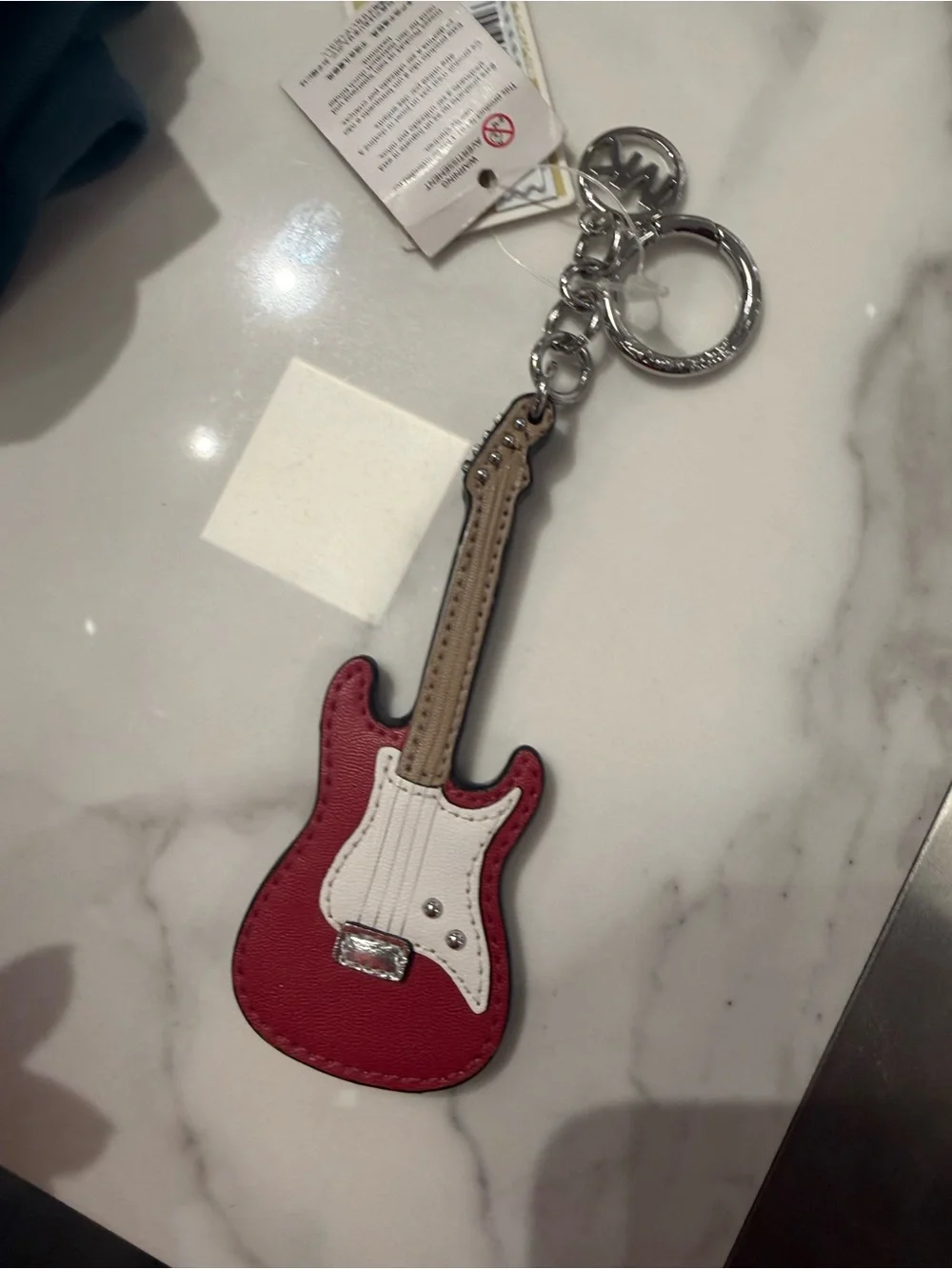 Michael Kors Red Guitar Keychain Phone Charm